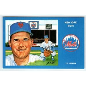 1969 NY Mets Baseball Postcard Susan Rini J.C Martin Unused Limited Edition